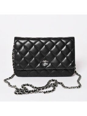 Chanel Timeless Classic Line Chain Wallet CC Logo Lambskin Shoulder Bag